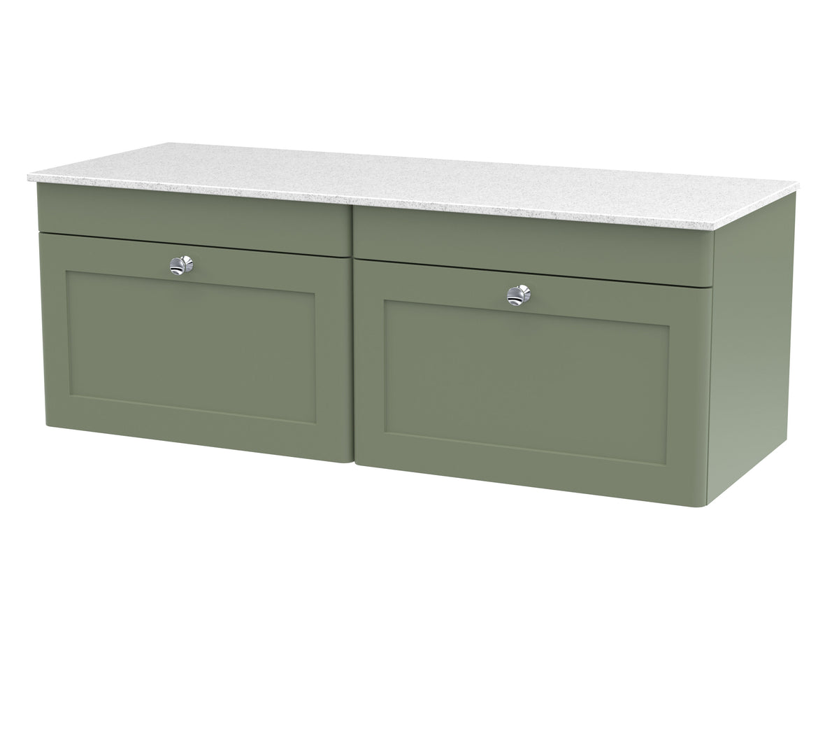Nuie Classique 1200mm 2 Drawer Wall Hung Vanity Unit With Worktop, photo 5