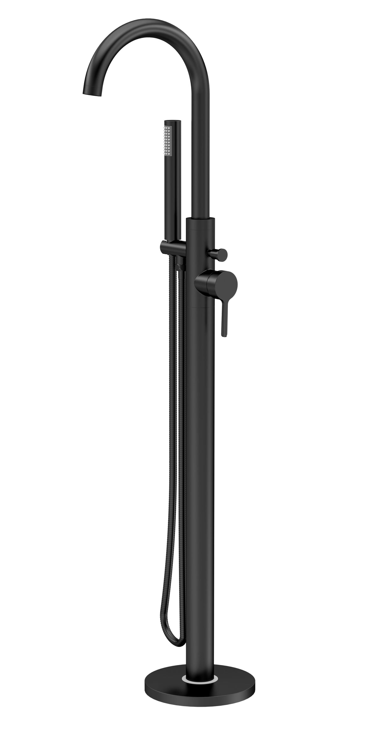 Nuie Aztec Floorstanding Bath Shower Mixer – Chrome, Matt Black or Brushed Brass, photo 3