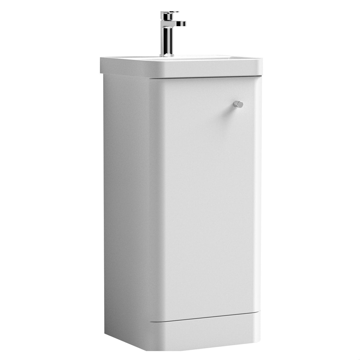 Nuie Core 400mm 1 Door Floor Standing Vanity Unit With Basin, photo 2