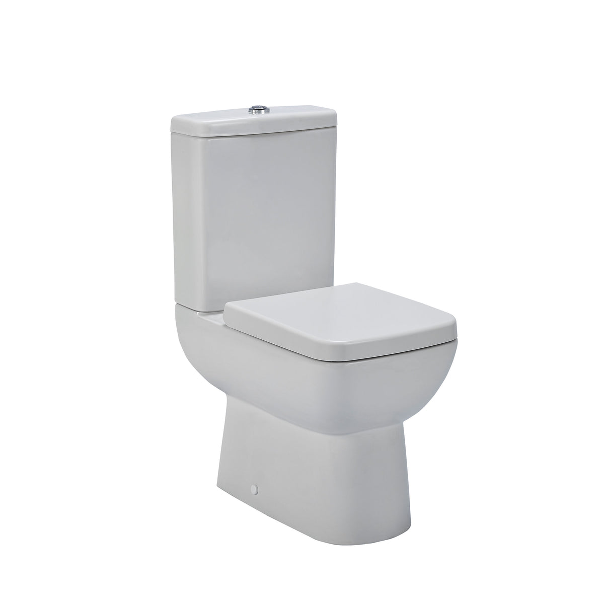 Nuie Ambrose Short Projection Semi Flush to Wall Close Coupled Toilet Pan – White, photo 2