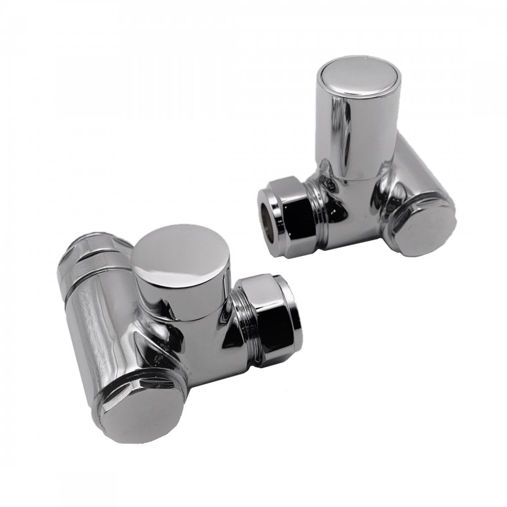 Kartell K-VIT Dual Fuel Corner Radiator Valve 15mm - Chrome (Pair)