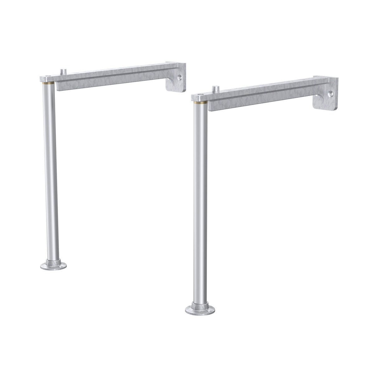 Nuie Cleaner Sink Leg Set And Wall Bracket (Pair) – Brushed Steel