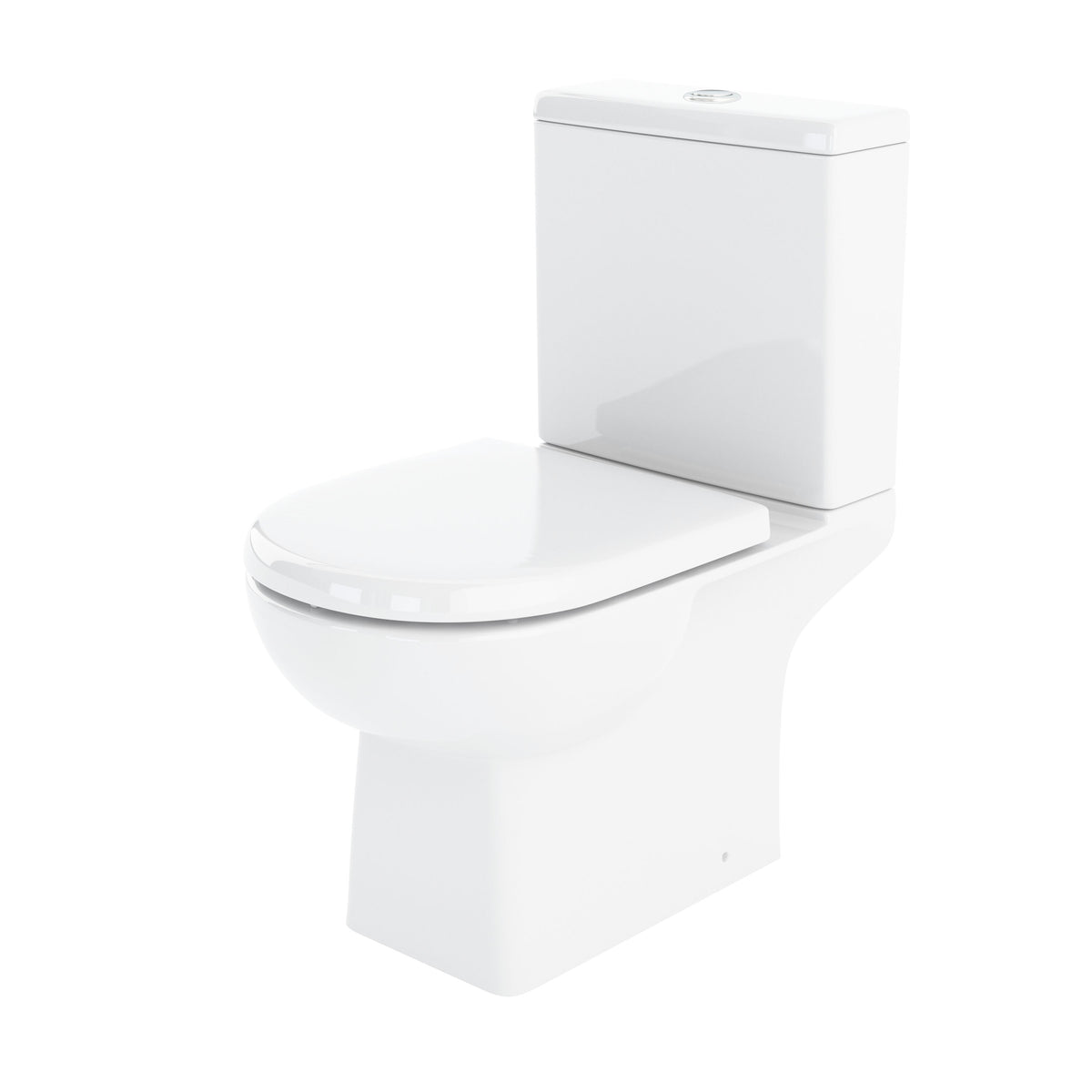 Nuie Asselby 410mm Contemporary Close Coupled Toilet – White, photo 2