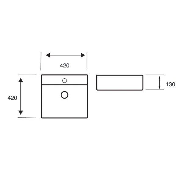 Kartell K-VIT Essential 420mm Counter Top Basin (CTB-ESS420)