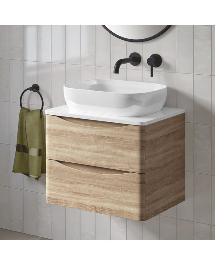 Kartell K-VIT Island 500mm Oval Countertop Basin – White Gloss (CTB-ISL500)