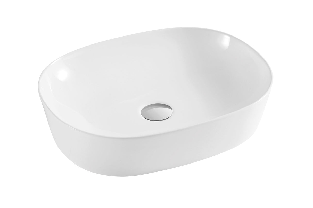 Kartell K-VIT Island 500mm Oval Countertop Basin – White Gloss (CTB-ISL500)