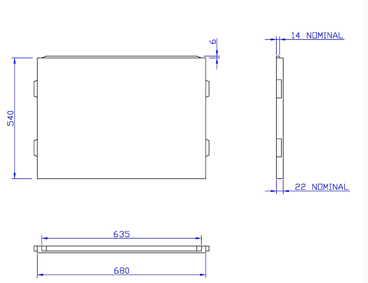 Carron 725x540mm End Bath Panel - White Gloss (02287)
