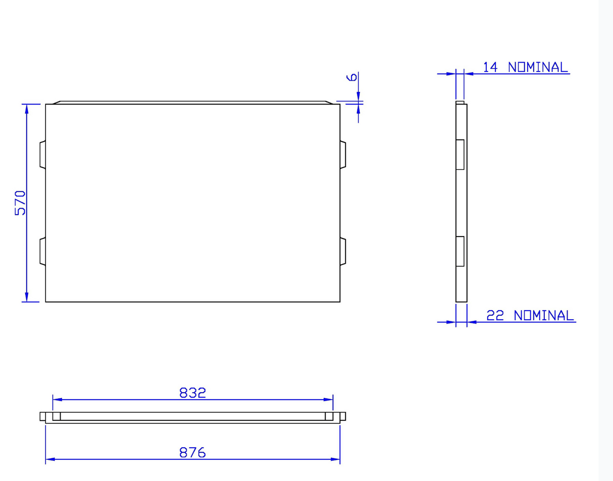 Carron 900x570mm End Bath Panel - White Gloss (02294)