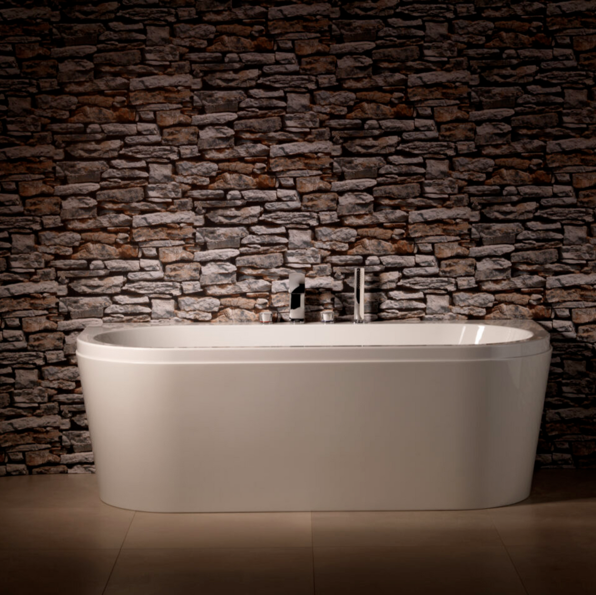 Carron Halcyon D-Shaped Bath 1750x800mm - White Gloss (02416)