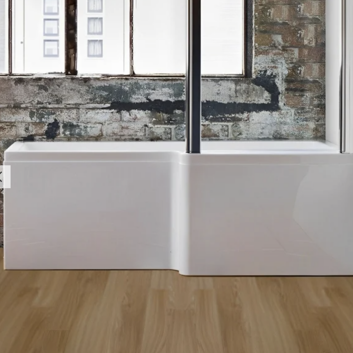 Carron Quantum L Shaped Shower Bath 1600x700(850)mm Right Hand - White Gloss (02388)