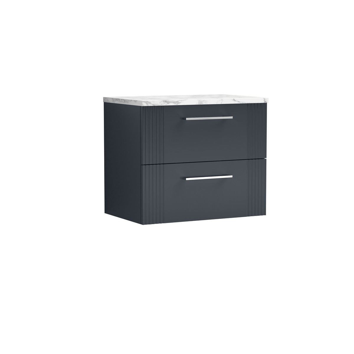 Nuie Deco 2 Drawer Wall Hung Vanity Unit With Worktop – 600mm, 800mm & 1200mm, photo 2