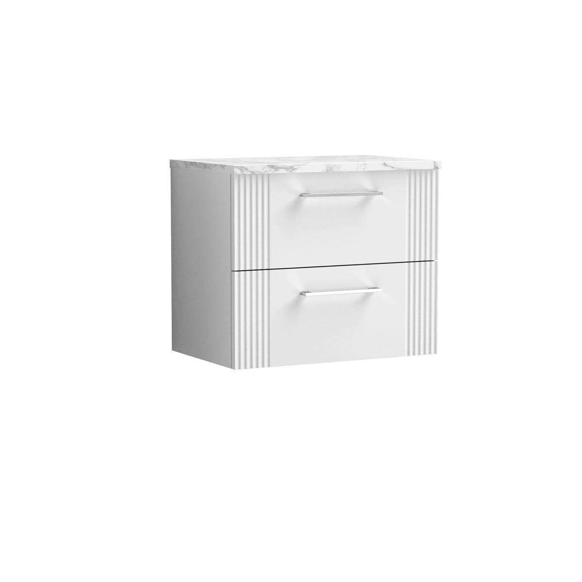 Nuie Deco 2 Drawer Wall Hung Vanity Unit With Worktop – 600mm, 800mm & 1200mm, photo 3