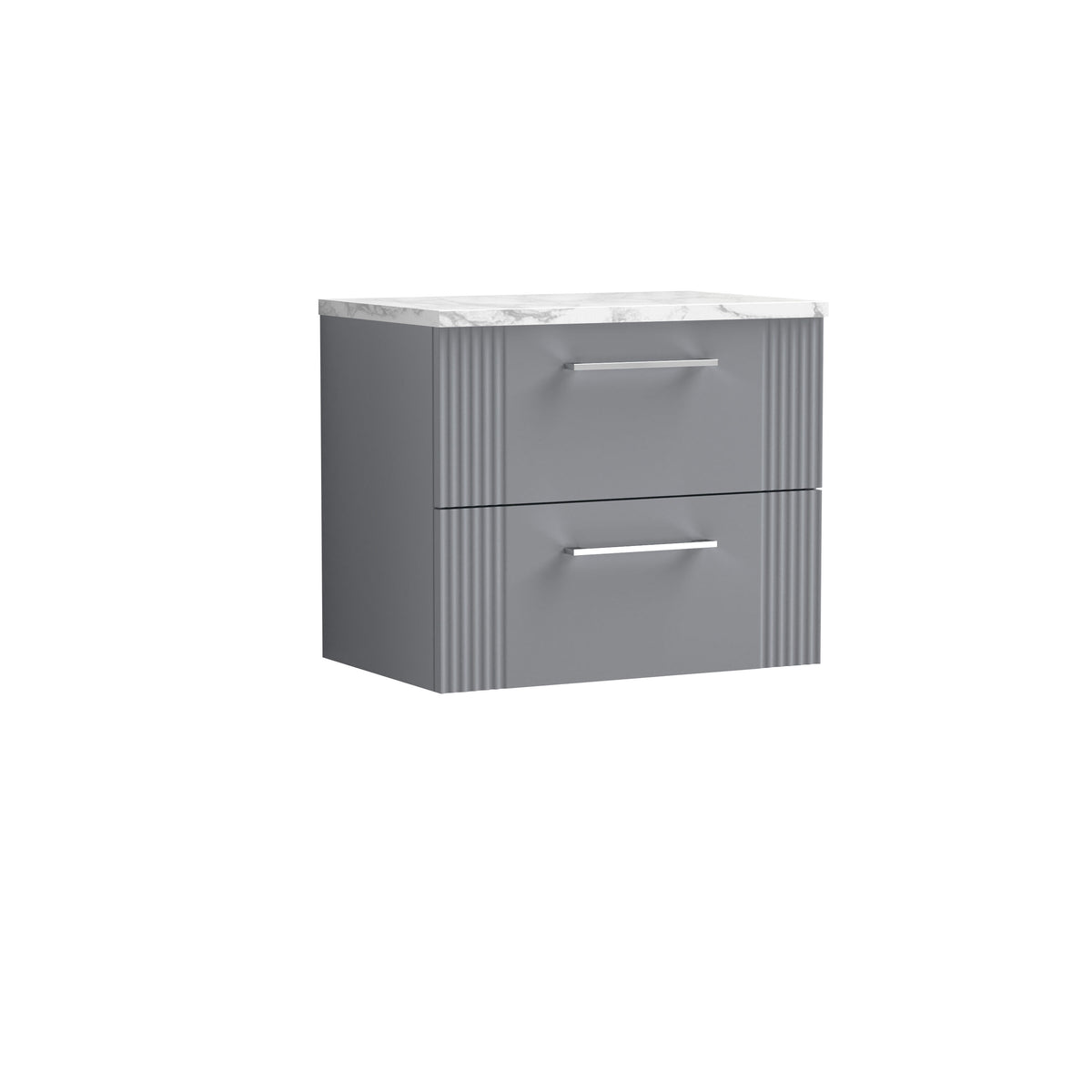 Nuie Deco 2 Drawer Wall Hung Vanity Unit With Worktop – 600mm, 800mm & 1200mm, photo 4