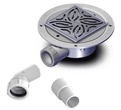 AKW Low Height Wet Room Waste with Tuff Form Adaptor – Choice of DW90 Dry or GW90-2 Wet, Tiled or Vinyl, photo 5