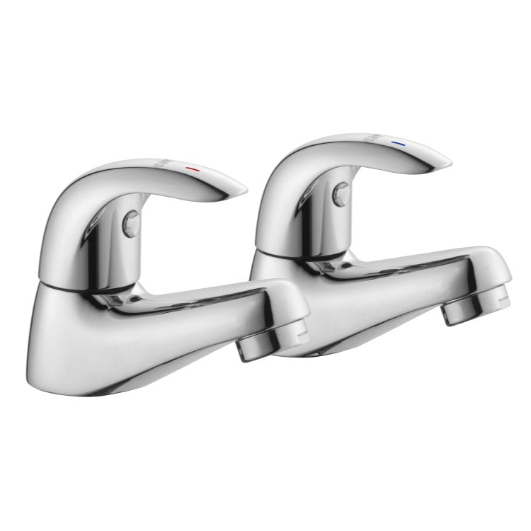 AKW Denova Lever Wash Basin Taps (Pair) – Standard or Flow Limited