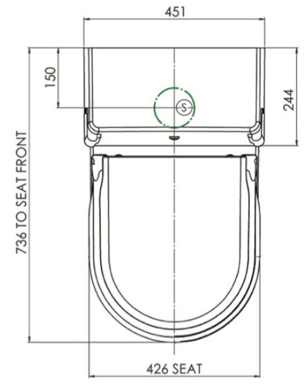 Closomat Palma Vita Wash & Dry Toilet - Standard Single Spray Douche Arm