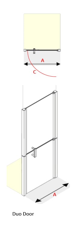 AKW Larenco Duo Stable Shower Door, photo 3