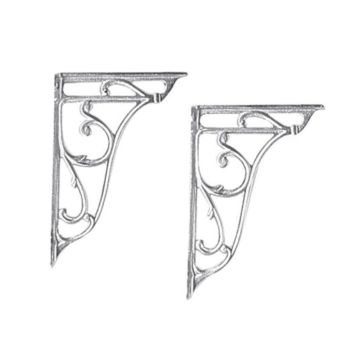 Nuie Ornate Cistern Brackets – Chrome or Brushed Pewter