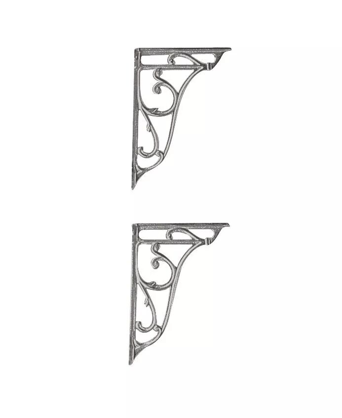 Nuie Ornate Cistern Brackets – Chrome or Brushed Pewter, photo 2