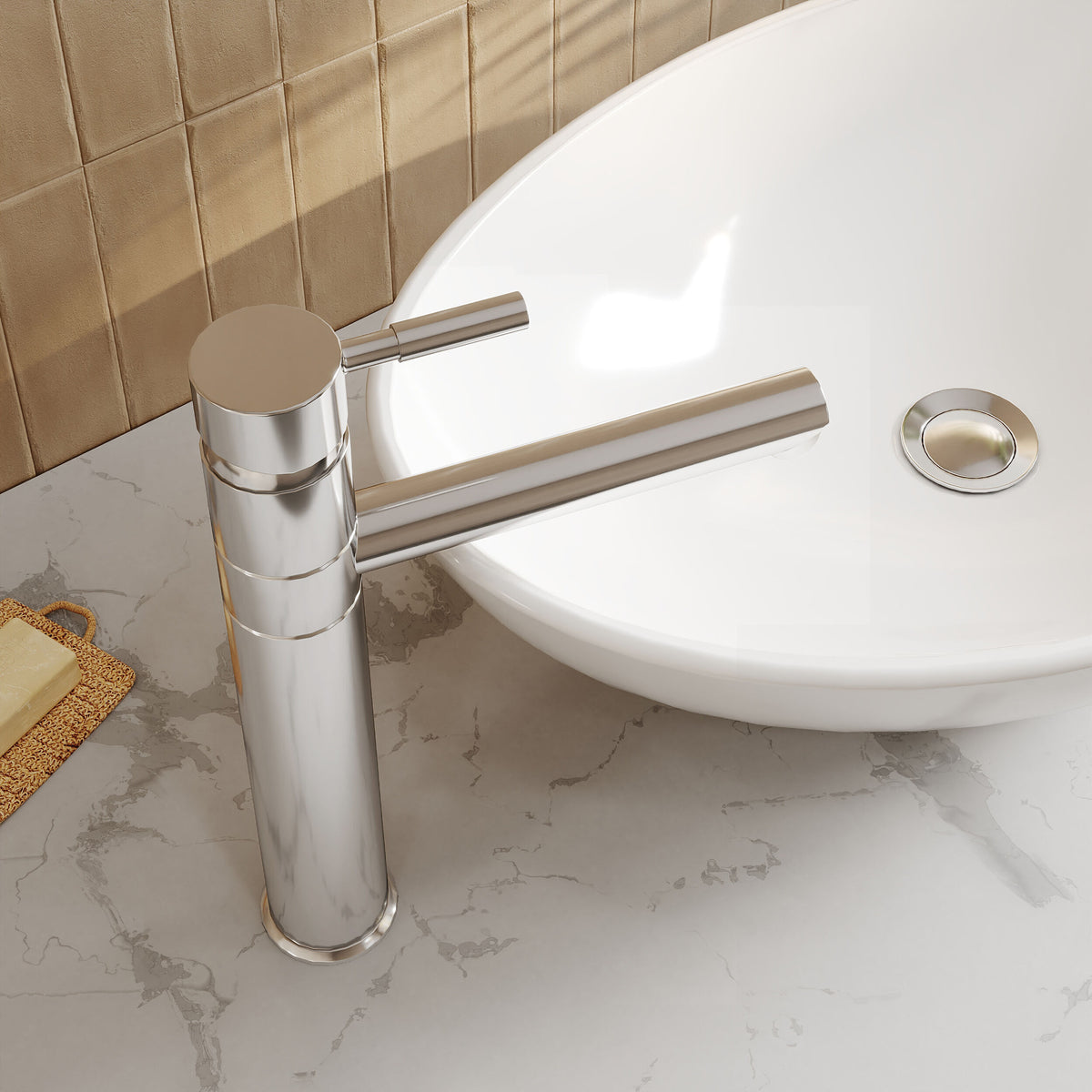 Nuie Series Two High Rise Basin Mixer – Chrome, photo 4
