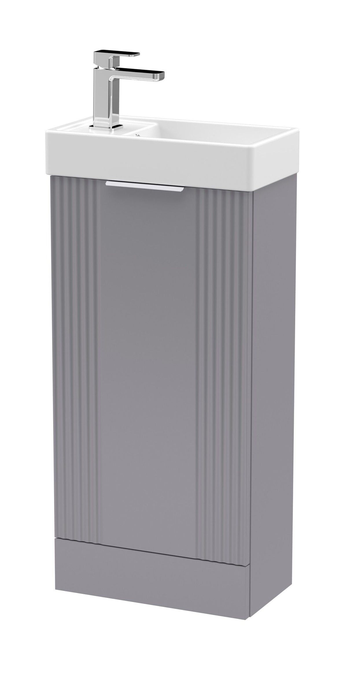 Nuie Deco Compact 400mm 1 Door Floor Standing Vanity Unit With Basin, photo 4