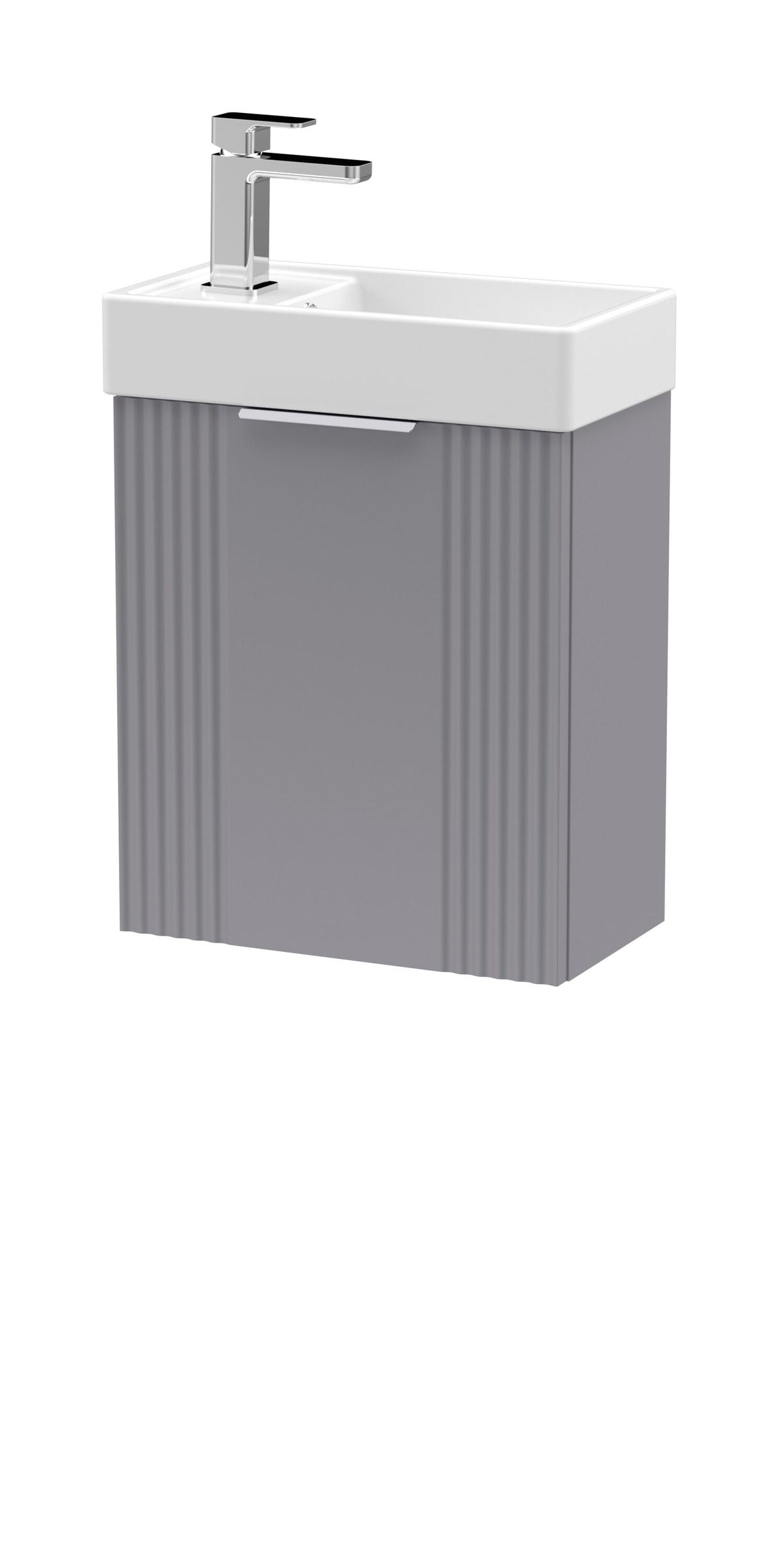 Nuie Deco Compact 400mm 1 Door Wall Hung Vanity Unit With Basin, photo 4