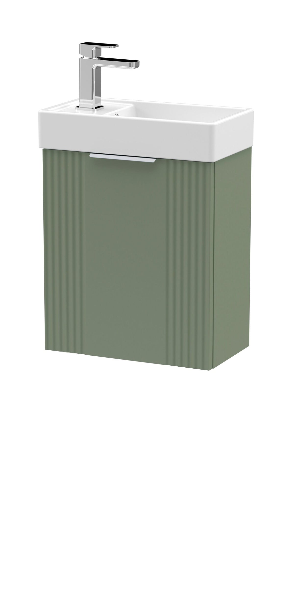 Nuie Deco Compact 400mm 1 Door Wall Hung Vanity Unit With Basin, photo 6