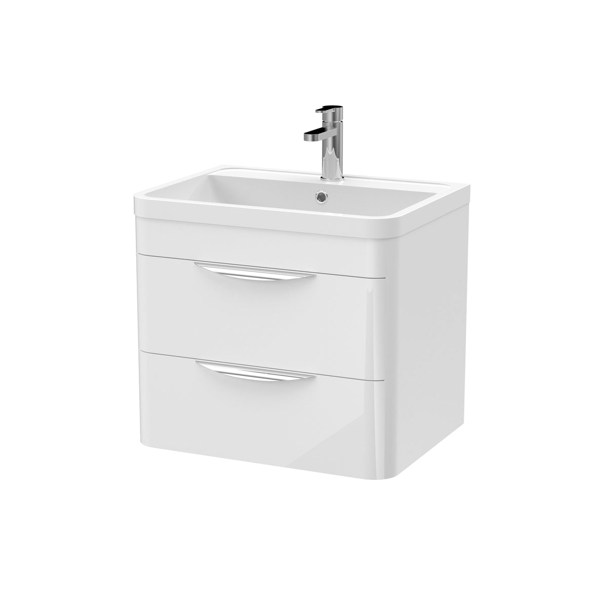 Nuie Parade 2 Drawer Wall Hung Vanity Unit With Basin – 600mm & 800mm, photo 7