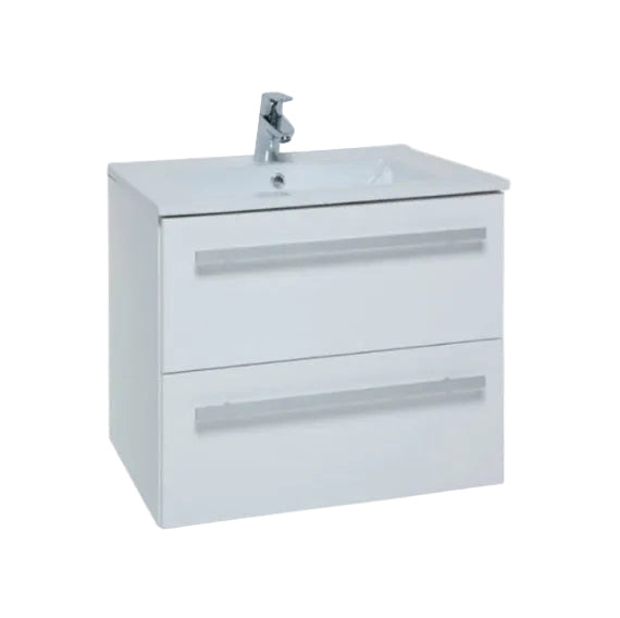 Kartell K-VIT Purity 600mm Wall Mounted 2 Drawer Unit with Ceramic Basin (FUR022PU)