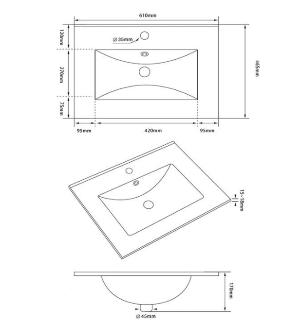 Kartell K-VIT Dove 600mm 2 Door Floor Standing Unit With Ceramic Basin - Matt Anthracite (DOV600FSDO-MA- FUR057PU)