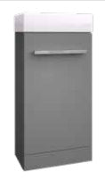 Kartell K-VIT Purity Cloakroom Unit With Basin - Storm Grey Gloss (FUR281PU-CUBEBAS)