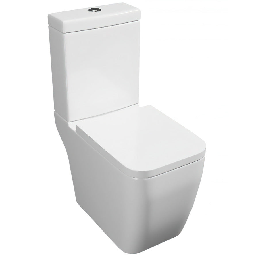 Kartell K-VIT Genoa Square Close Coupled Rimless WC Pan- White Gloss (GEN002SQ)