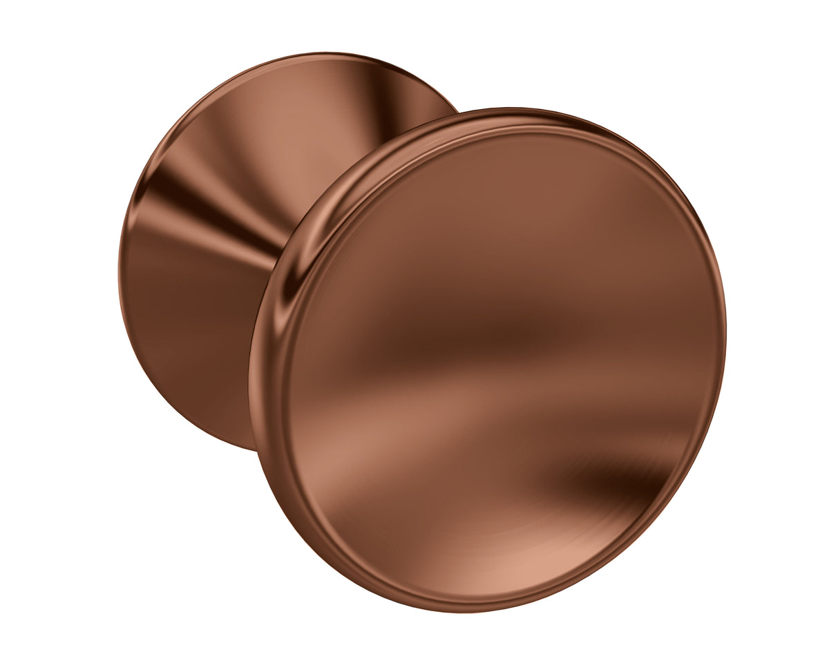 Nuie Round Indented Knob – Brushed Bronze or Brushed Pewter