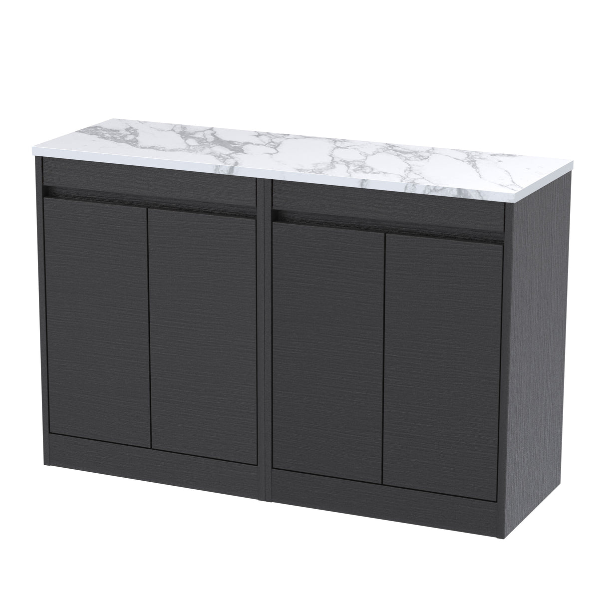 Nuie Havana 1200mm 4 Door Floor Standing Vanity Unit With Worktop, photo 8