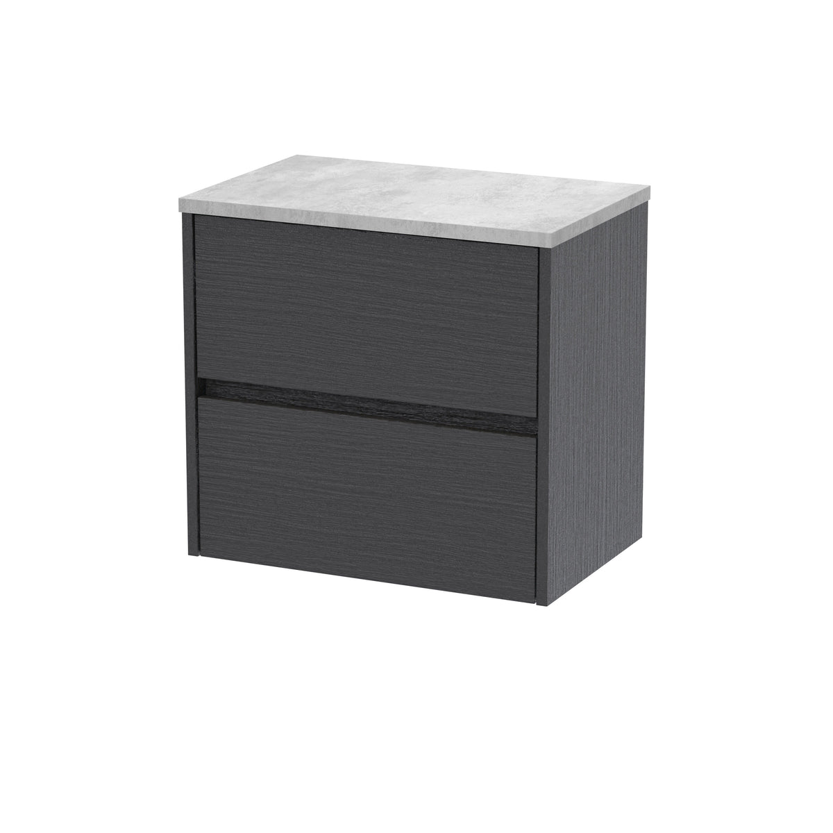 Nuie Havana 2 Drawer Wall Hung Vanity Unit With Worktop – 600mm & 800mm, photo 2