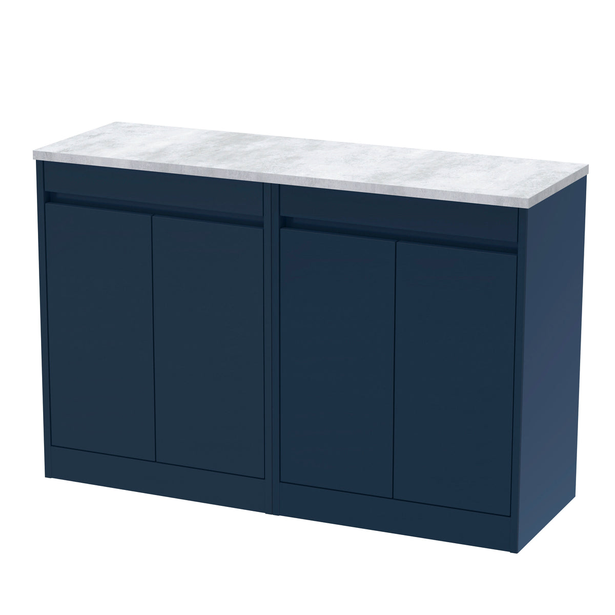 Nuie Havana 1200mm 4 Door Floor Standing Vanity Unit With Worktop, photo 4