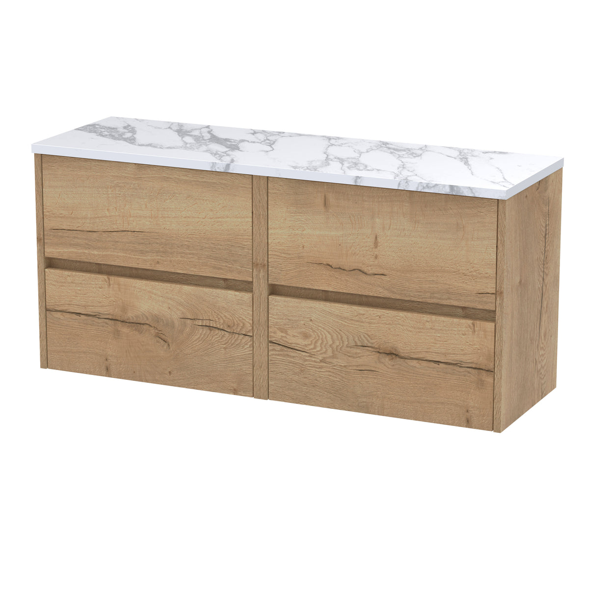 Nuie Havana 1200mm 4 Drawer Wall Hung Vanity Unit With Worktop, photo 8
