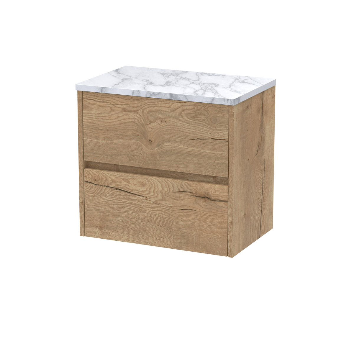 Nuie Havana 2 Drawer Wall Hung Vanity Unit With Worktop – 600mm & 800mm, photo 8