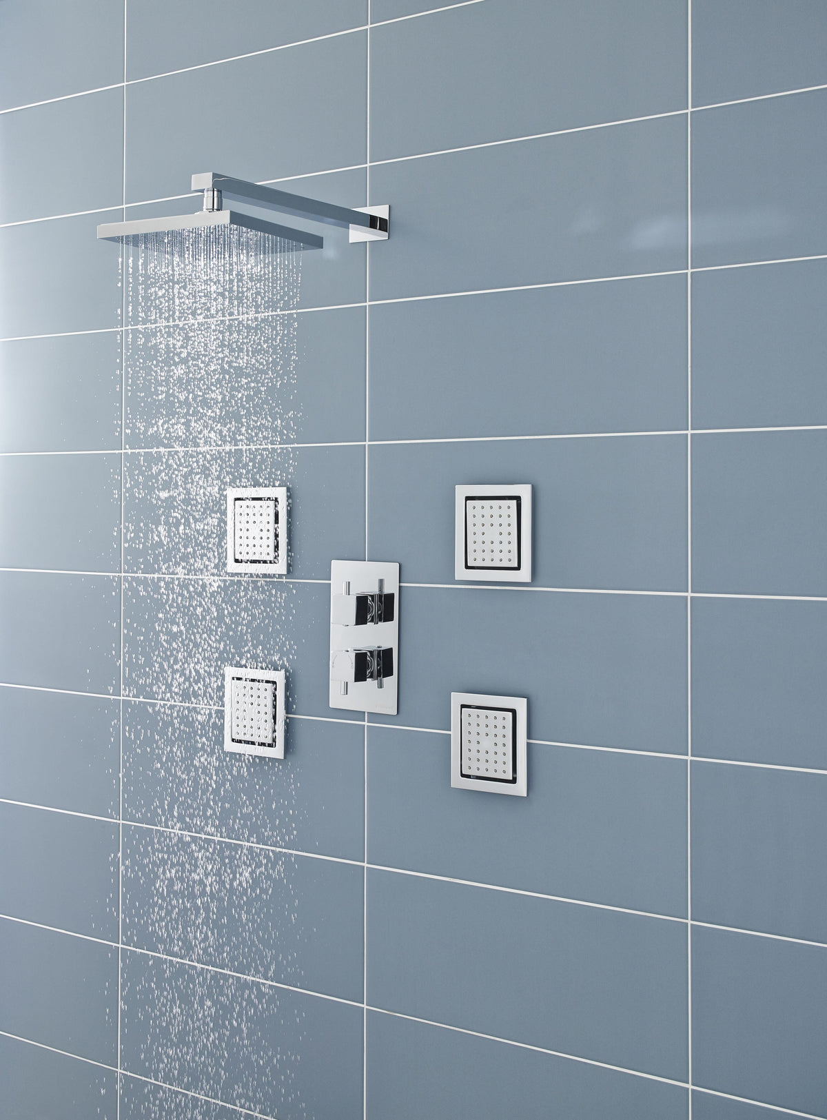 Nuie Fixed Shower Head – 60mm High – Chrome