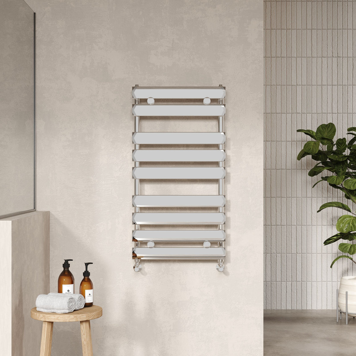 Nuie Piazza Horizontal Heated Towel Rail – 950 x 500mm, 1200 x 500mm & 1213 x 500mm