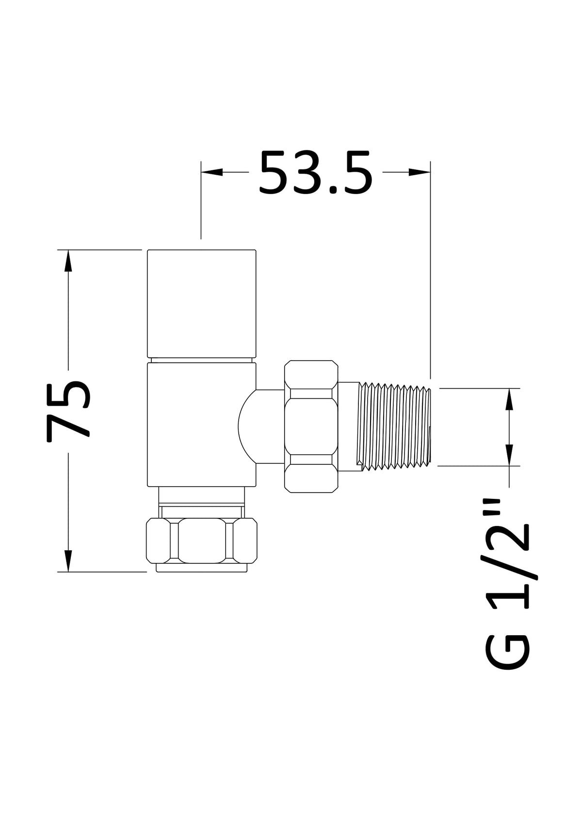 Nuie Angled Radiator Valve Pack (Pairs) – Chrome, photo 2
