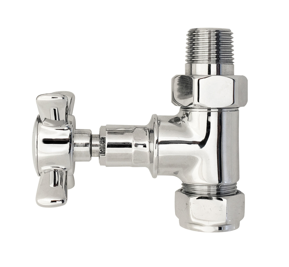 Nuie Crosshead Straight Radiator Valve Pack (Pairs) – Chrome