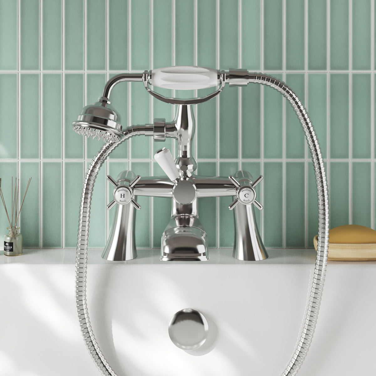 Nuie Beaumont 1/2" Bath Shower Mixer – Chrome or Brushed Brass