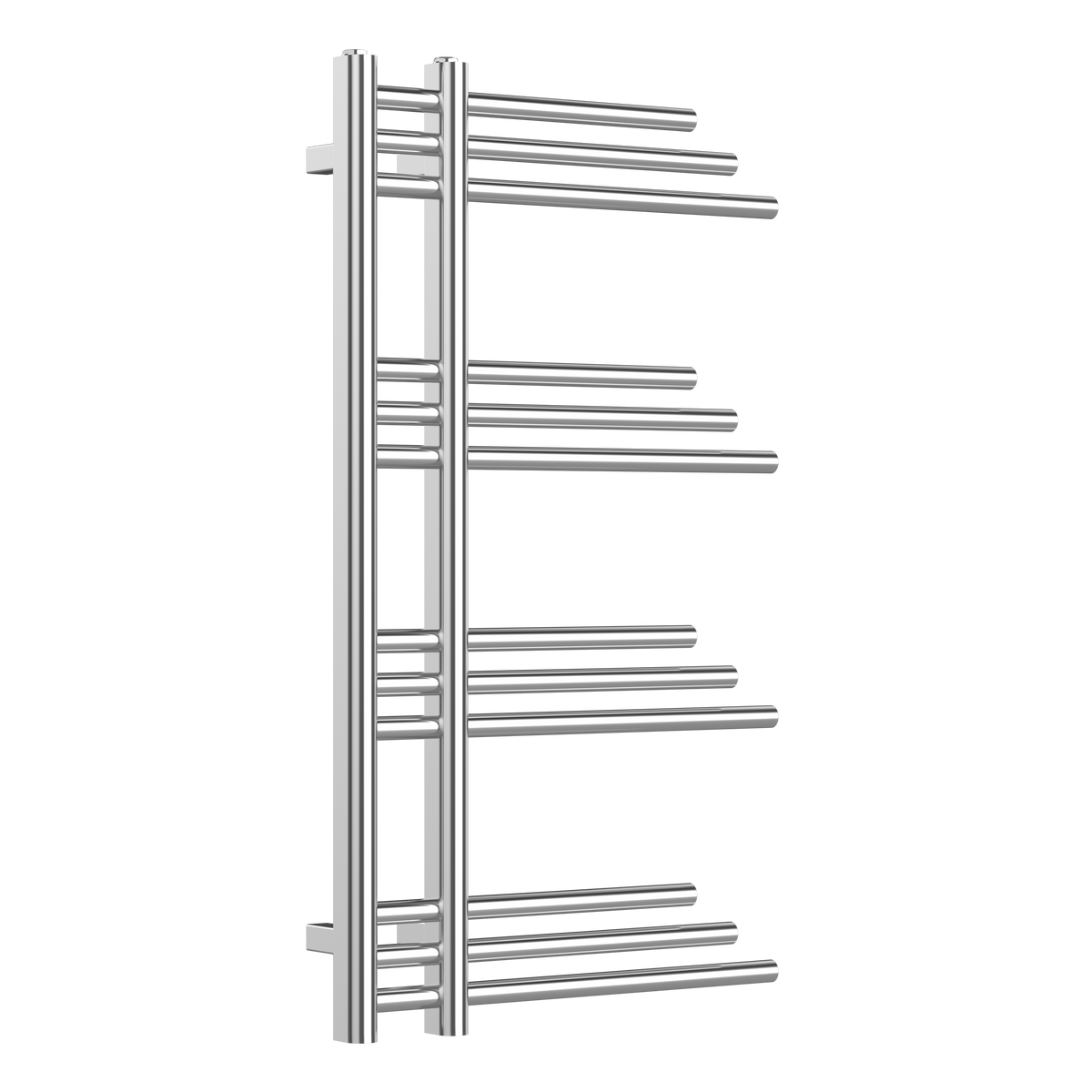 Kartell K-VIT New York chrome towel rail with open-ended stepped bars