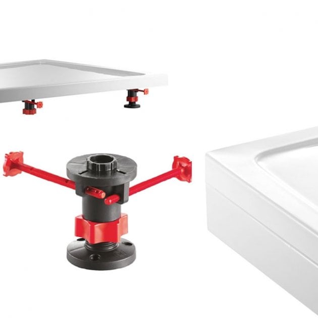 Kartell K-VIT Unity shower tray riser kit, gloss white panel
