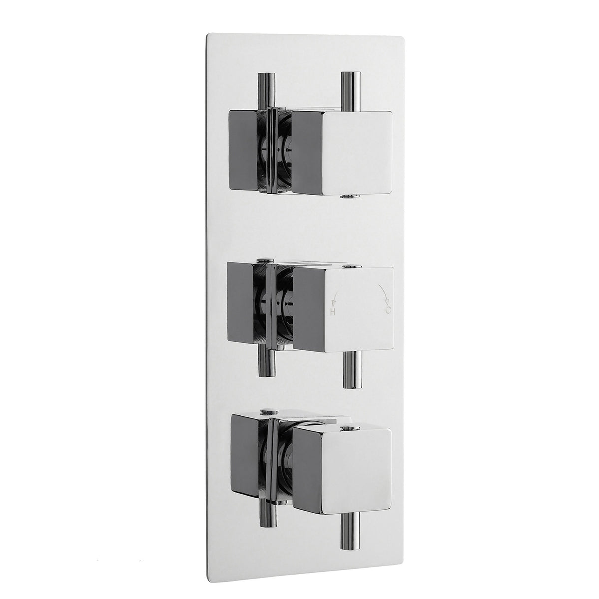 Nuie Triple Thermostatic Shower Valve With Diverter – Chrome