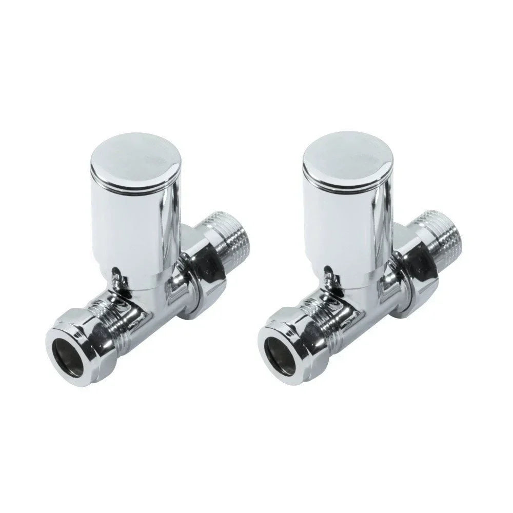 Kartell K-VIT Radiator Valve Straight 15mm (Pair) Chrome