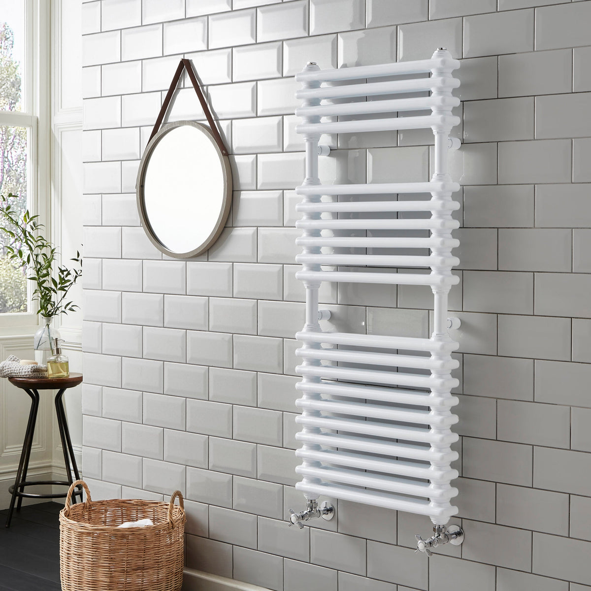 Kartell K-VIT Kolumn towel rail in white gloss