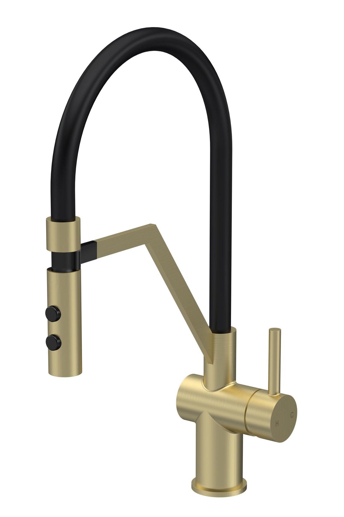 Nuie Ravi Mono Basin Single Lever Round Basin Tap & Magnetic Rinser – Chrome, Matt Black, Brushed Nickel or Brushed Brass, photo 4