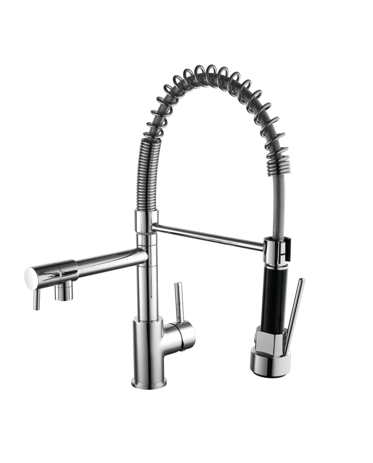 Kartell K-VIT Dual Spout Kitchen Sink Mixer with Pull Out Spray – Chrome (KST002)
